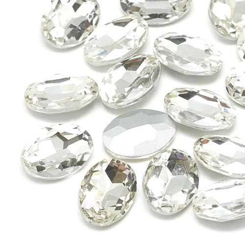 라인스톤 캐보션 14x10mm - 4개