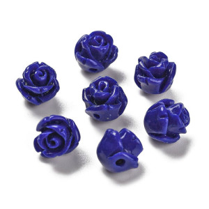 합성산호장미 8.5x8.5x8mm(블루) - 2개