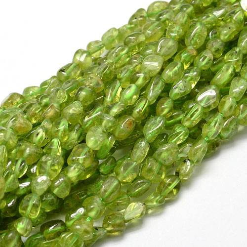 페리도트 너겟 5~11x3~7mm - 반줄(약38Cm)