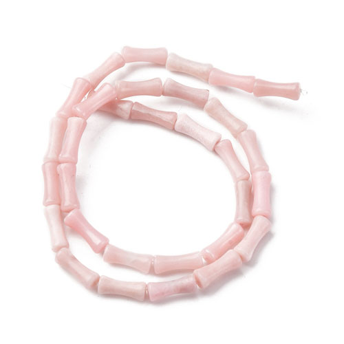 핑크오팔 대나무 12x5mm - 1줄(약30개)