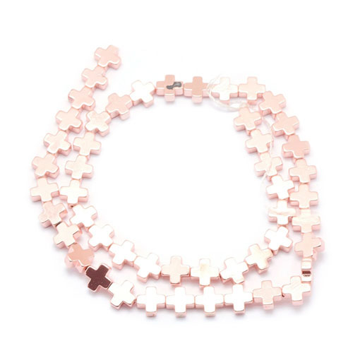 헤마타이트 십자가 8mm(로즈골드) - 4개