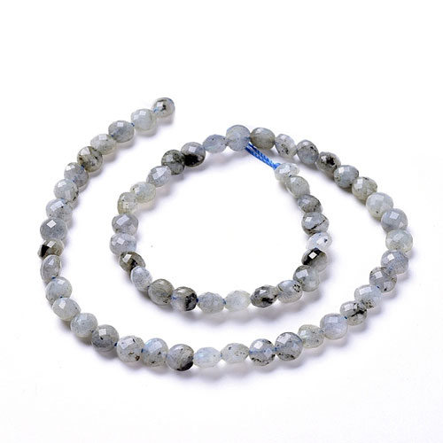 래브라도라이트 플렛라운드컷 6~7x4~4.5mm - 반줄(약30개)