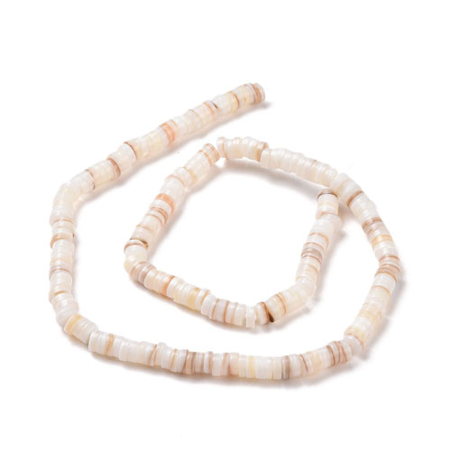 자개 Heishi 비즈 5~5.5mm - 1줄(38Cm)
