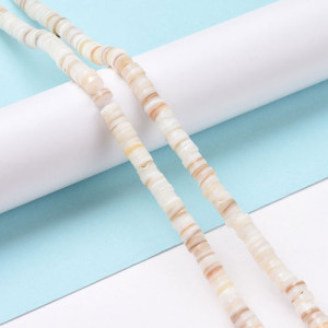 자개 Heishi 비즈 5~5.5mm - 1줄(38Cm)