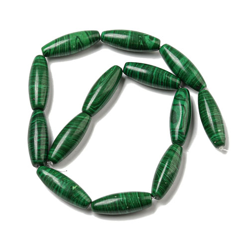 공작석 오발 30~31x10.5mm - 1줄(약13개)