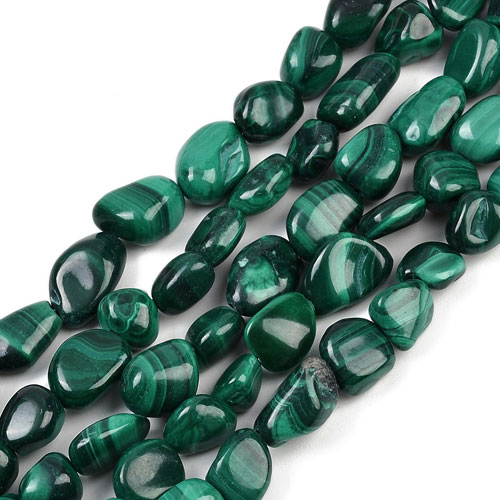 공작석 너겟 8~12x7~10x5.5~8mm - 1줄(약38Cm)