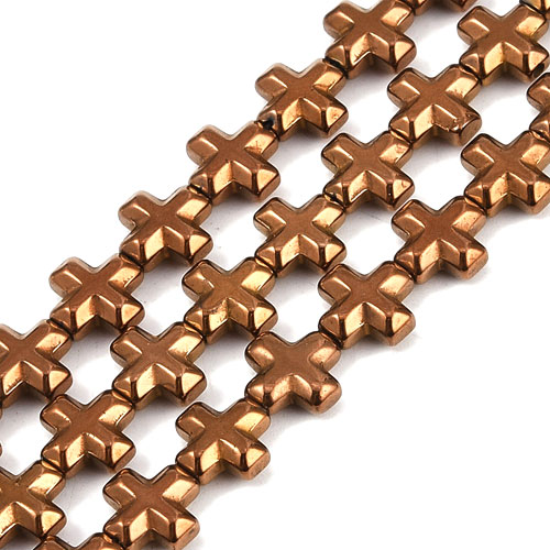 헤마타이트 십자가 6x6mm - 1줄(약63개)