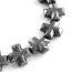 헤마타이트 십자가 10x10mm - 1줄(약39개)