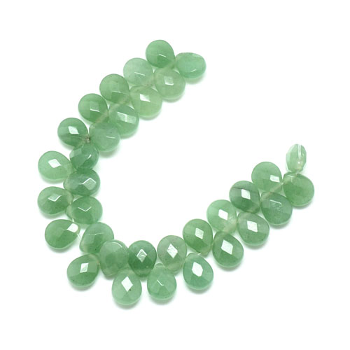 아벤츄린 드롭컷 펜던트 12x9~10mm - 1줄(약30개)