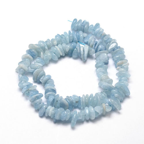 아쿠아마린 칩스 5~14x4~10mm - 1줄(약38Cm)