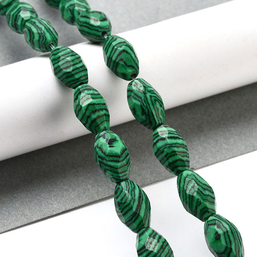 공작석 오발컷 12x8mm - 1줄(약 16개)