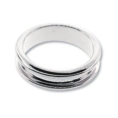 Wide Ring Size 6.5 (은도금) - 1개