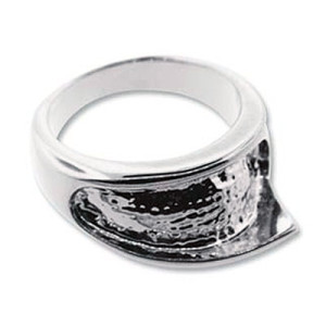 Wave Ring Size 7 (은도금)-1개