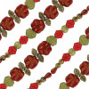 Table Cut & Pressed Mix - 20개 길이 15.2cm Red Flower