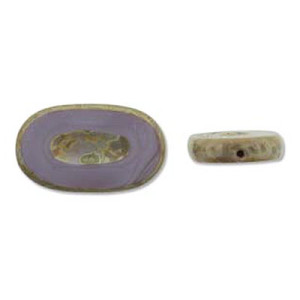 테이블컷 Carved Oval 비즈 26x15mm - 1개