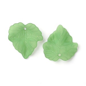 무광아크릴나뭇잎(초록) 24*22mm - 10개