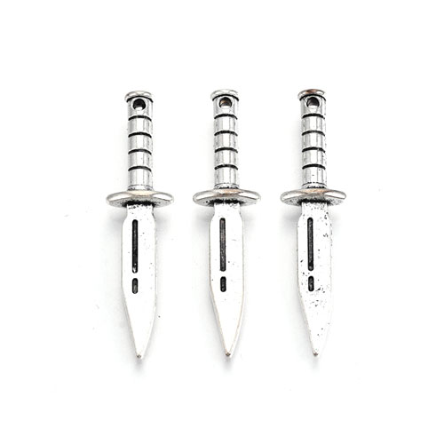 엔틱 검 펜던트 39x9mm - 2개