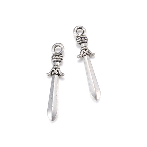 엔틱 장검 펜던트 23x5mm - 4개
