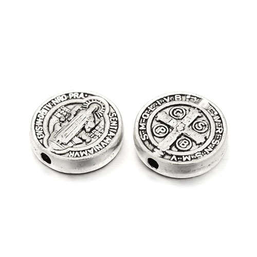엔틱메탈 납작라운드 10mm - 2개