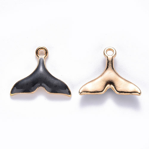 에나멜 고래꼬리 펜던트 18*15mm - 2개