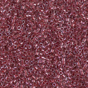 델리카비즈 1.6mm(DB924번 : Sparkling Cranberry-Lined Crystal) - 3g