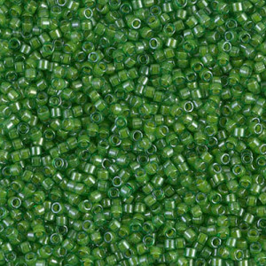 델리카비즈 1.6mm(DB274번 : Green/Lime-Lined) - 3g