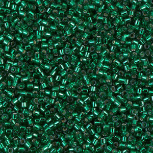 델리카비즈 1.6mm(DB605번 : Emerald Dyed Silver-Lined) - 3g
