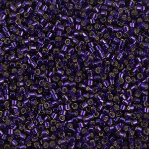 델리카비즈 1.6mm(DB609번 : Dark Purple Dyed Silver-Lined) - 3g