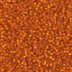 델리카비즈 1.6mm(DB682번 : Orange Dyed Semi-Matte Silver-Lined) - 3g