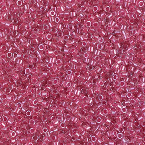 델리카비즈 1.6mm(DB914번 : Sparkling Dk Pink Lined Crystal) - 3g