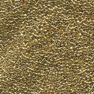 델리카비즈 1.3mm(DBS34번 : 24kt. Light Gold Plated) - 3g