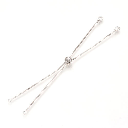 신주 팔찌 연결 실리콘장식 12Cm(백금도금) - 1세트