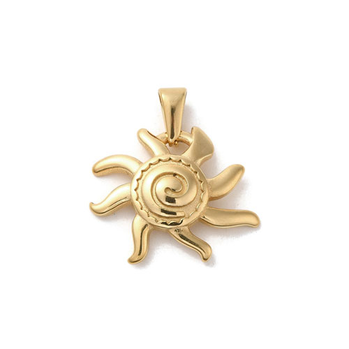 304 골드스테인레스 태양 펜던트 22x24mm - 1개