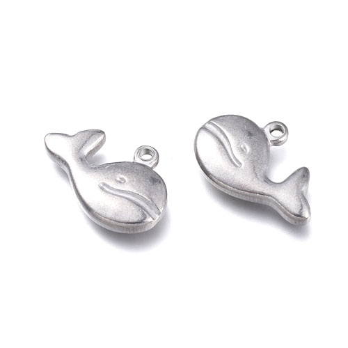 304스테인레스 고래 펜던트 12x18mm - 1개