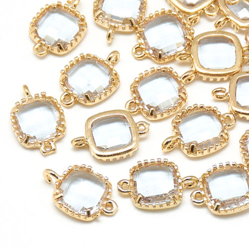 신주 글래스 사각링크 15*9mm(금도금) -2개