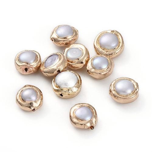 Keshi 진주 8.5~9x8~12x4~6mm - 1개