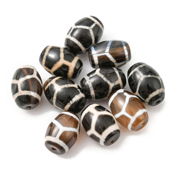 티벳 dZi 비즈 13.5x10mm- 1개