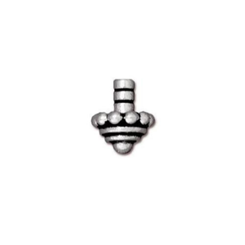 Beaded Glue-on Cap 7.25 X 8.75mm - 1개