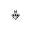 Beaded Glue-on Cap 7.25 X 8.75mm - 1개