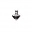 Beaded Glue-on Cap 7.25 X 8.75mm - 1개