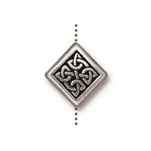 Medium Celtic Diamond Bead 13.25 X 13mm - 1개