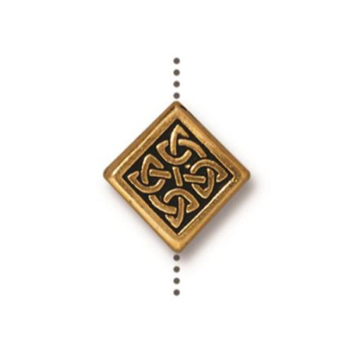 Medium Celtic Diamond Bead 13.25 X 13mm - 1개