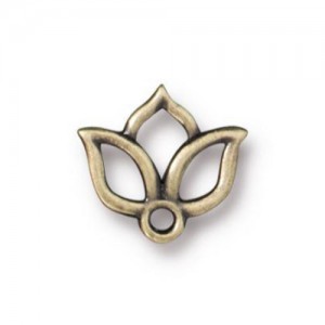 Open Lotus Charm 14.6 X 13.3mm - 1개