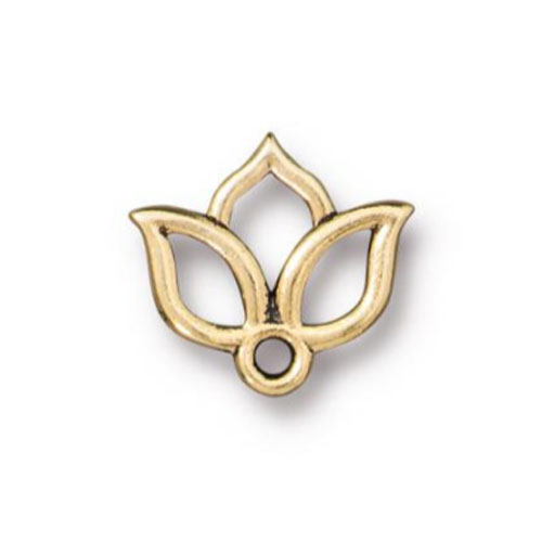 Open Lotus Charm 14.6 X 13.3mm - 1개
