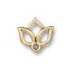 Open Lotus Charm 14.6 X 13.3mm - 1개