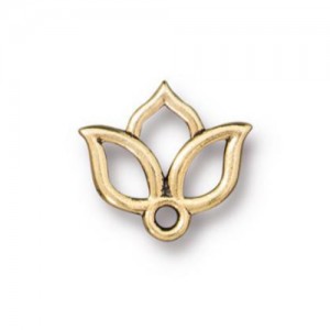 Open Lotus Charm 14.6 X 13.3mm - 1개