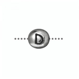 D Alphabet Bead 6.75 X 6mm - 1개