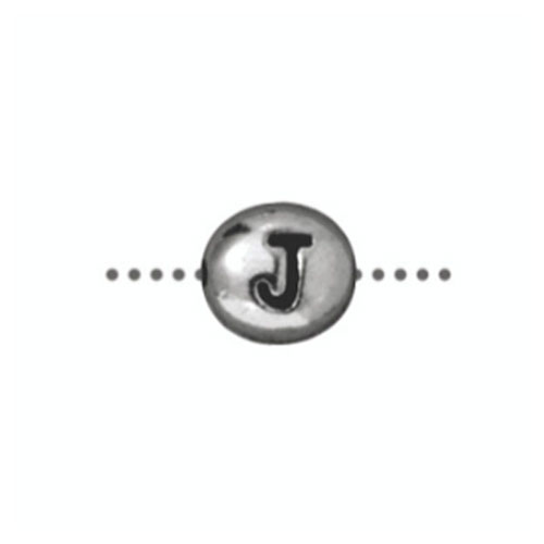 J Alphabet Bead 6.75 X 6mm - 1개