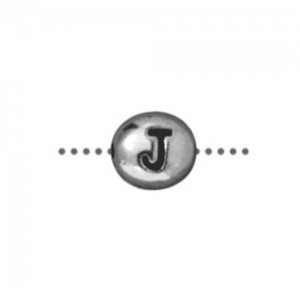 J Alphabet Bead 6.75 X 6mm - 1개