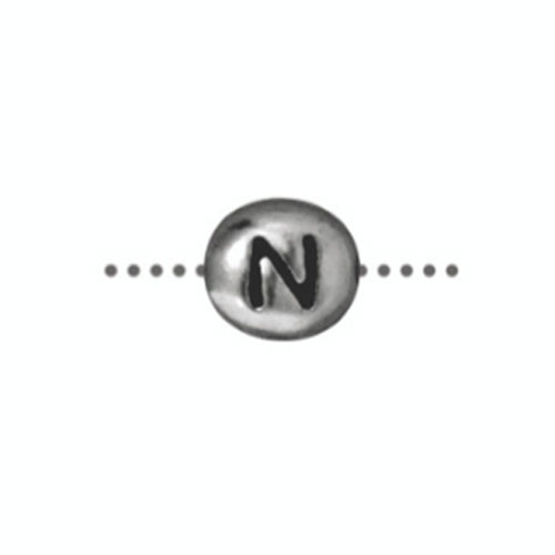 N Alphabet Bead 6.75 X 6mm - 1개
